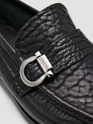 Ferragamo Men's Caspian 2 Leather Moc-Toe Loafers - Black - Size 12 | Thumbnail 3 Ferragamo Men's Caspian 2 Leather Moc-Toe Loafers - Black - Size 12 | Thumbnail 3
