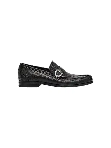 Ferragamo Men's Caspian 2 Leather Moc-Toe Loafers - Black - Size 12 | Thumbnail 1 Ferragamo Men's Caspian 2 Leather Moc-Toe Loafers - Black - Size 12 | Thumbnail 1