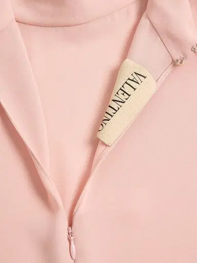 Valentino Garavani Women's Georgette Top - Rose - Size 2 | Thumbnail 6 Valentino Garavani Women's Georgette Top - Rose - Size 2 | Thumbnail 6