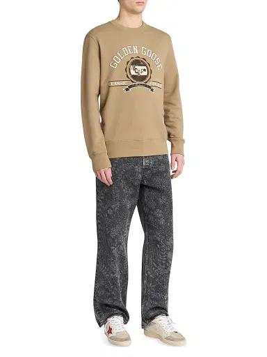 Golden Goose Men's Ball Star Mesh & Leather Low-Top Sneakers - Beige | Thumbnail 3 Golden Goose Men's Ball Star Mesh & Leather Low-Top Sneakers - Beige | Thumbnail 3
