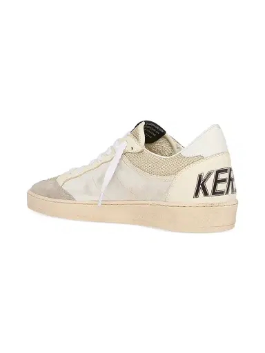 Golden Goose Men's Ball Star Mesh & Leather Low-Top Sneakers - Beige | Thumbnail 4 Golden Goose Men's Ball Star Mesh & Leather Low-Top Sneakers - Beige | Thumbnail 4