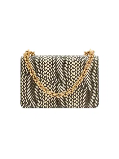 Valentino Garavani Women's Vain Elaphe Leather Shoulder Bag with Cobra Print - Black Multicolor | Thumbnail 4 Valentino Garavani Women's Vain Elaphe Leather Shoulder Bag with Cobra Print - Black Multicolor | Thumbnail 4