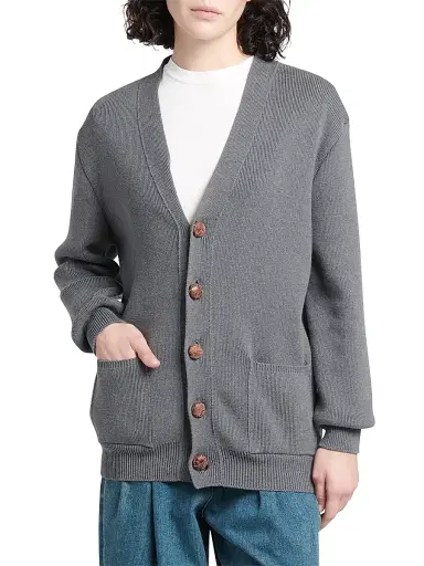 Golden Goose Women's Golden Knit Logo Cardigan - Dark Grey | Thumbnail 3 Golden Goose Women's Golden Knit Logo Cardigan - Dark Grey | Thumbnail 3