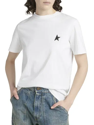 Golden Goose Women's Star Crewneck T-Shirt - White Black - Size XXS | Thumbnail 7 Golden Goose Women's Star Crewneck T-Shirt - White Black - Size XXS | Thumbnail 7