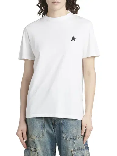 Golden Goose Women's Star Crewneck T-Shirt - White Black - Size XXS | Thumbnail 1 Golden Goose Women's Star Crewneck T-Shirt - White Black - Size XXS | Thumbnail 1
