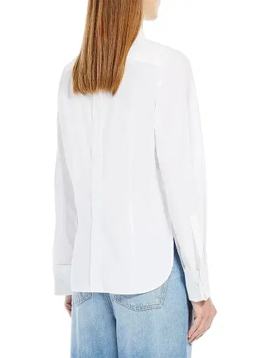 Max Mara Women's Cotton Logo Shirt - Optical White - Size 16 | Thumbnail 3