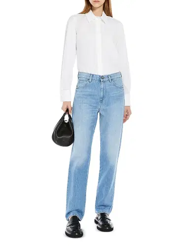 Max Mara Women's Cotton Logo Shirt - Optical White - Size 16 | Thumbnail 4
