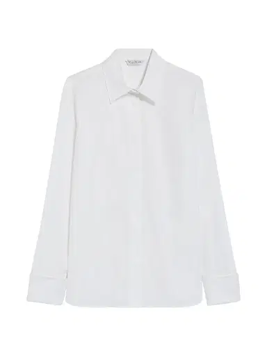 Max Mara Women's Cotton Logo Shirt - Optical White - Size 16 | Thumbnail 1