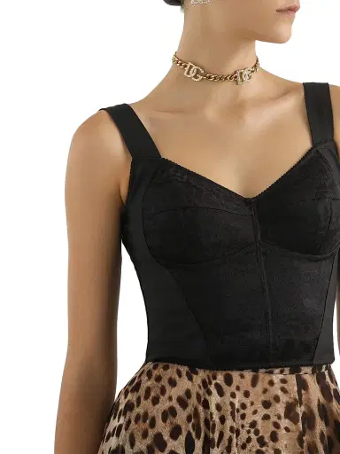 Dolce & Gabbana Women's Lace Crop Bustier Top | Thumbnail 4