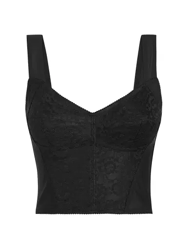Dolce & Gabbana Women's Lace Crop Bustier Top - Nero - Size 12 | Thumbnail 1 Dolce & Gabbana Women's Lace Crop Bustier Top - Nero - Size 12 | Thumbnail 1