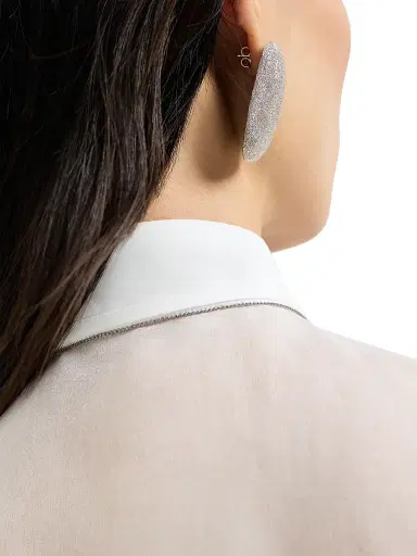 Brunello Cucinelli Women's Crispy Silk Shirt - White | Thumbnail 4