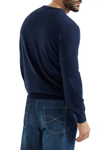 Brunello Cucinelli Men's Cashmere Sweater - Navy Blue - Size 46 | Thumbnail 3 Brunello Cucinelli Men's Cashmere Sweater - Navy Blue - Size 46 | Thumbnail 3