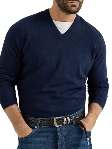 Brunello Cucinelli Men's Cashmere Sweater - Navy Blue - Size 46 | Thumbnail 5 Brunello Cucinelli Men's Cashmere Sweater - Navy Blue - Size 46 | Thumbnail 5