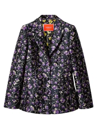 La DoubleJ Women's 24/7 Jacket Bis - Honeysuckle Jacquard Black | Thumbnail 1