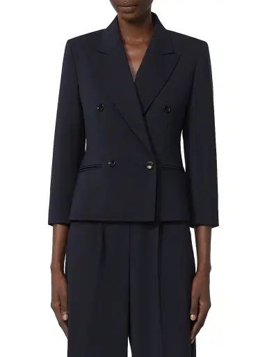 Max Mara Women's Woollen Cloth Cropped Blazer | Thumbnail 2
