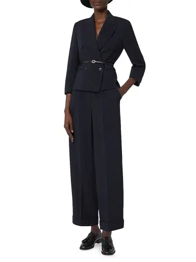 Max Mara Women's Woollen Cloth Cropped Blazer | Thumbnail 4