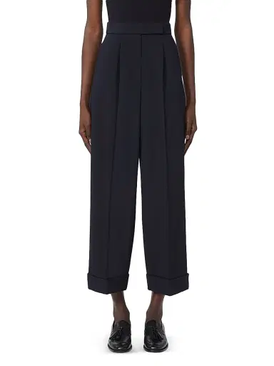 Max Mara Women's High Waisted Wool Trousers - Ultramarine - Size 16 | Thumbnail 2