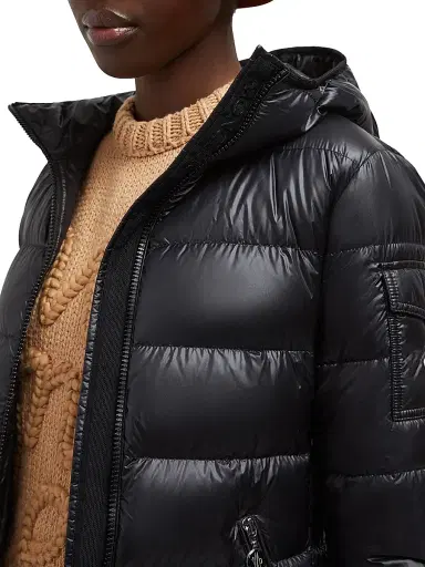 Moncler Women's Glements Puffer Coat - Black - Size XXL | Thumbnail 4