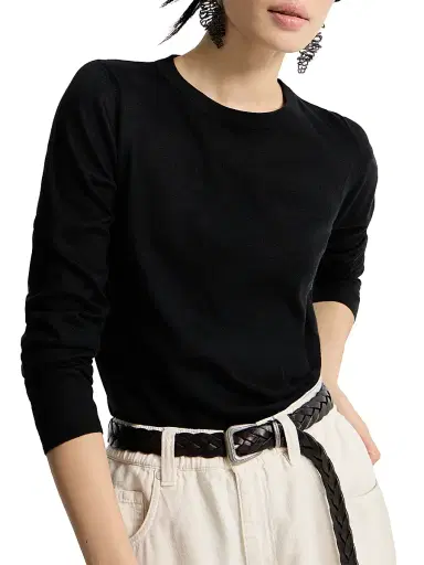 Brunello Cucinelli Women's Cashmere and Silk Lightweight Sweater | Thumbnail 5 Brunello Cucinelli Women's Cashmere and Silk Lightweight Sweater | Thumbnail 5