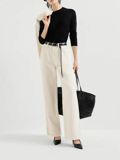 Brunello Cucinelli Women's Cashmere and Silk Lightweight Sweater | Thumbnail 6 Brunello Cucinelli Women's Cashmere and Silk Lightweight Sweater | Thumbnail 6