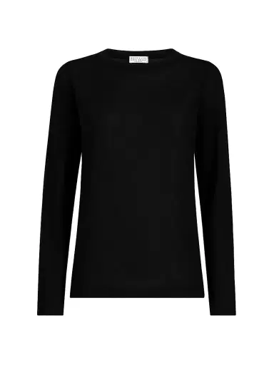 Brunello Cucinelli Women's Cashmere and Silk Lightweight Sweater | Thumbnail 1 Brunello Cucinelli Women's Cashmere and Silk Lightweight Sweater | Thumbnail 1