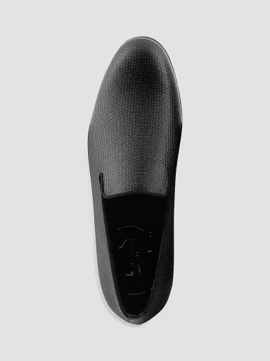 Giorgio Armani Men's Venetian Textured Leather Loafers - Black - Size 10.5 | Thumbnail 4 Giorgio Armani Men's Venetian Textured Leather Loafers - Black - Size 10.5 | Thumbnail 4