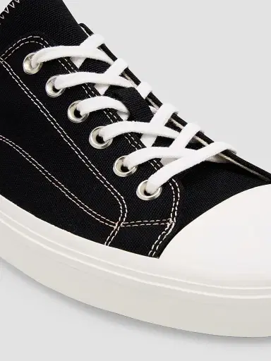 MOSCHINO Men's Canvas Low-Top Sneakers - Black | Thumbnail 5