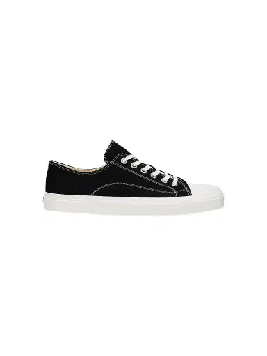 MOSCHINO Men's Canvas Low-Top Sneakers - Black | Thumbnail 1