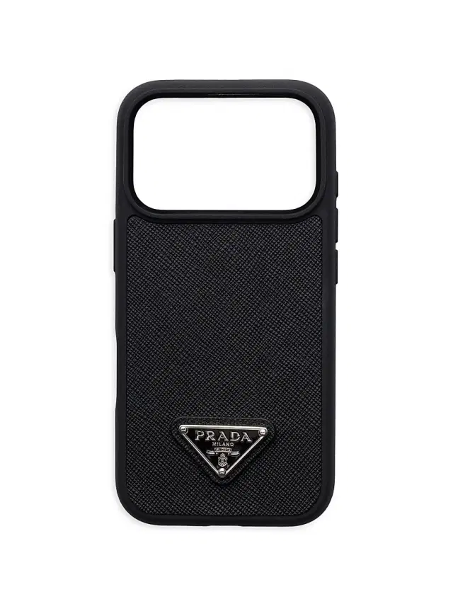 Prada Women's Saffiano Leather Case for iPhone 17 Pro - Black