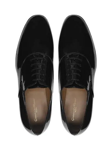 Gianvito Rossi Men's Vittorio Vernice Patent Leather Derbys - Black | Thumbnail 4