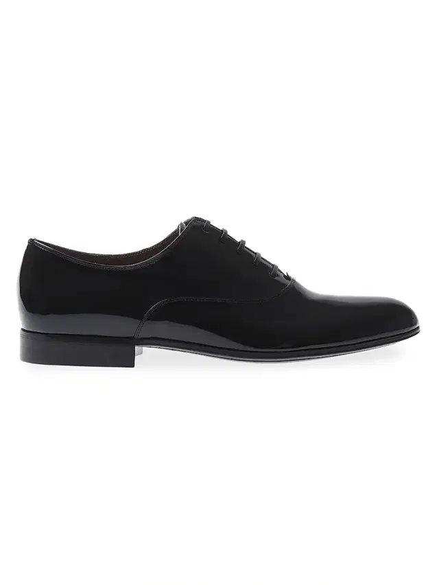 Men's Vittorio Vernice Patent Leather Derbys - Black