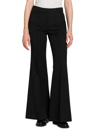 Jil Sander Women's Wool Tailored-Fit Flared Trousers - Black - Size 10 | Thumbnail 3 Jil Sander Women's Wool Tailored-Fit Flared Trousers - Black - Size 10 | Thumbnail 3