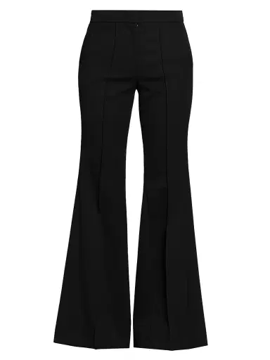Jil Sander Women's Wool Tailored-Fit Flared Trousers - Black - Size 10 | Thumbnail 1 Jil Sander Women's Wool Tailored-Fit Flared Trousers - Black - Size 10 | Thumbnail 1
