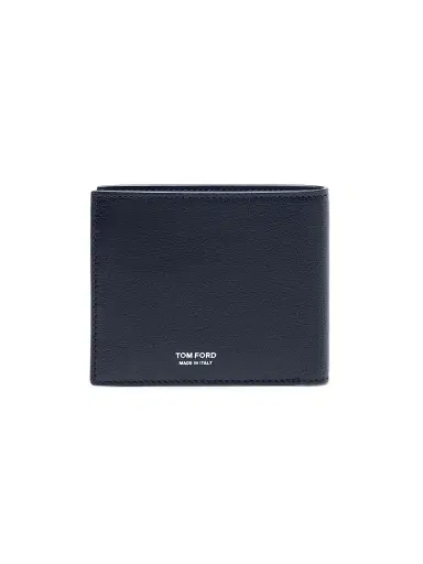 Tom Ford Men's Elongated T-Line Leather Bifold Wallet - Navy | Thumbnail 1 Tom Ford Men's Elongated T-Line Leather Bifold Wallet - Navy | Thumbnail 1