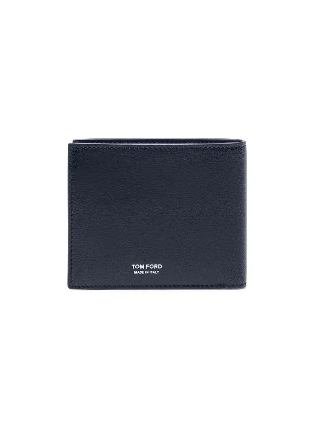TOM FORD Men's Elongated T-Line Leather Bifold Wallet - Navy