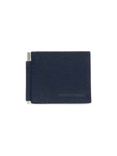 Tom Ford Men's Elongated T-Line Leather Money Clip Wallet - Navy | Thumbnail 3