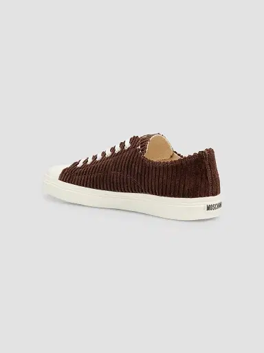 MOSCHINO Men's Edge Corduroy Cap Toe Low-Top Sneakers | Thumbnail 4
