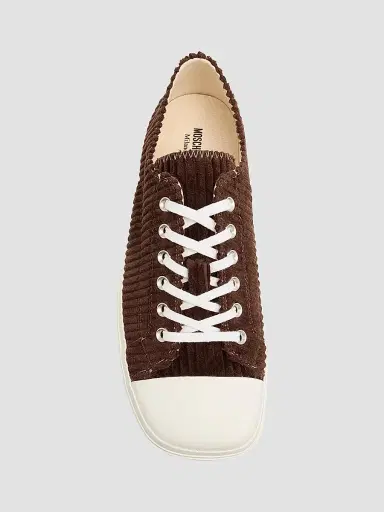 MOSCHINO Men's Edge Corduroy Cap Toe Low-Top Sneakers | Thumbnail 6