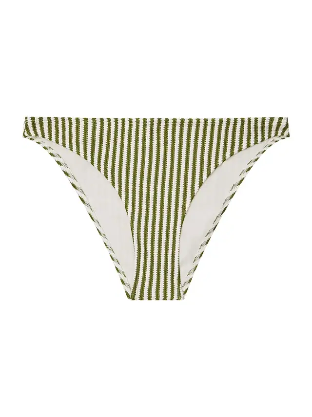 Peony Women's Tapestry Staple Striped Bikini Bottom - Fern Stripe