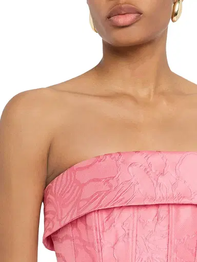 Rebecca Vallance Women's Petra Floral Jacquard Minidress - Pink | Thumbnail 5