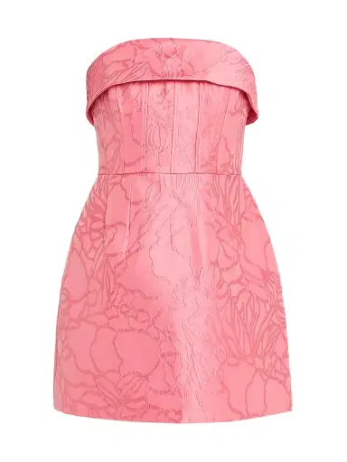 Rebecca Vallance Women's Petra Floral Jacquard Minidress - Pink | Thumbnail 1