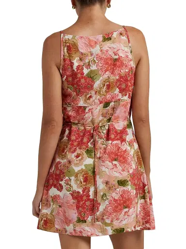 Peony Women's Tapestry Caroline Floral Minidress | Thumbnail 4 Peony Women's Tapestry Caroline Floral Minidress | Thumbnail 4