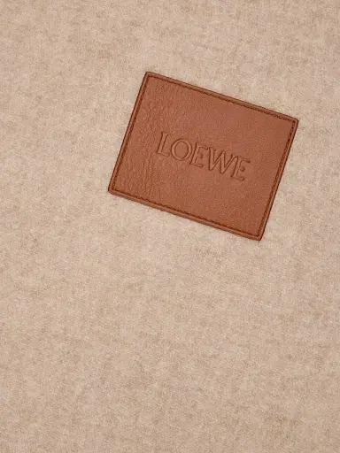 Loewe Monogram Wool-Cashmere Cushion - Burgundy Mahogany | Thumbnail 4