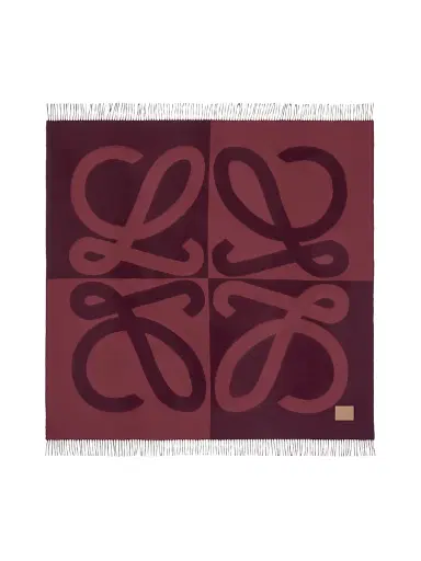 Loewe Monogram Wool-Cashmere Throw Blanket | Thumbnail 2 Loewe Monogram Wool-Cashmere Throw Blanket | Thumbnail 2