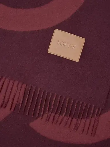 Loewe Monogram Wool-Cashmere Throw Blanket | Thumbnail 3 Loewe Monogram Wool-Cashmere Throw Blanket | Thumbnail 3