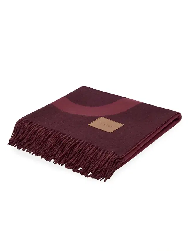 Loewe Monogram Wool-Cashmere Throw Blanket