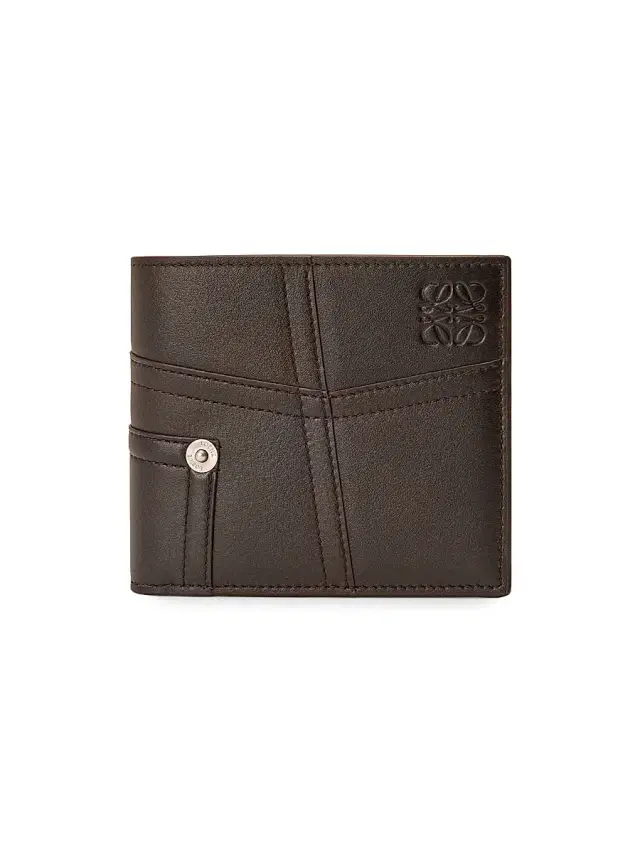 LOEWE Men's Panta Leather Bifold Wallet - Vintage Brown