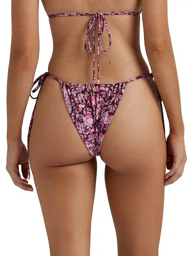 Peony Women's Tapestry Ruched Channel String Bikini Bottom - Viola - Size XL | Thumbnail 4 Peony Women's Tapestry Ruched Channel String Bikini Bottom - Viola - Size XL | Thumbnail 4