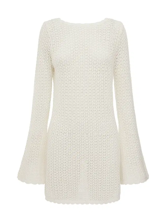 Women's Tapestry Pointelle Rosie Minidress - Seashell