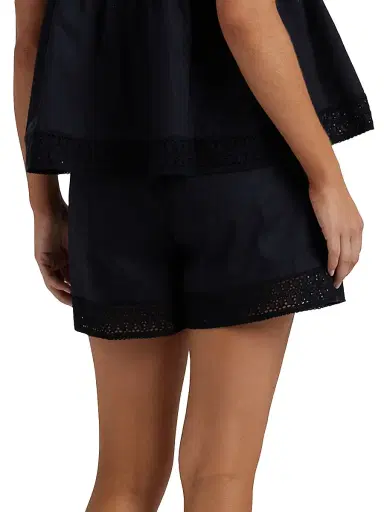 Peony Women's Tapestry Summer Cotton Shorts - Noir - Size Large | Thumbnail 5 Peony Women's Tapestry Summer Cotton Shorts - Noir - Size Large | Thumbnail 5